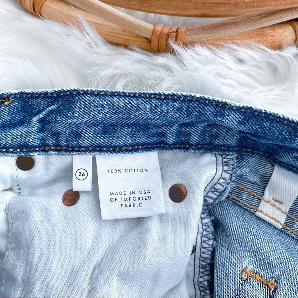 GRLFRND Karolina High-Rise Slashed Jeans A Little More Love Distressed Raw Hem - Picture 11 of 16